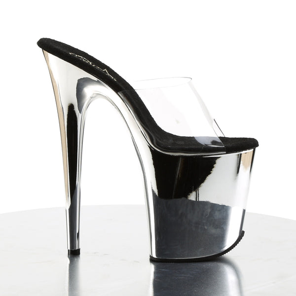 FLAMINGO-801 Plateau Pantoletten Chrom von Pleaser – Ansicht 5