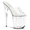 FLAMINGO-801 Plateau Pantoletten Transparent von Pleaser