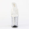 FLAMINGO-801G Plateau Pantoletten Silber von Pleaser – Ansicht 2