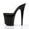 FLAMINGO-802 Plateau Pantoletten Transparent/Schwarz von Pleaser – Ansicht 3