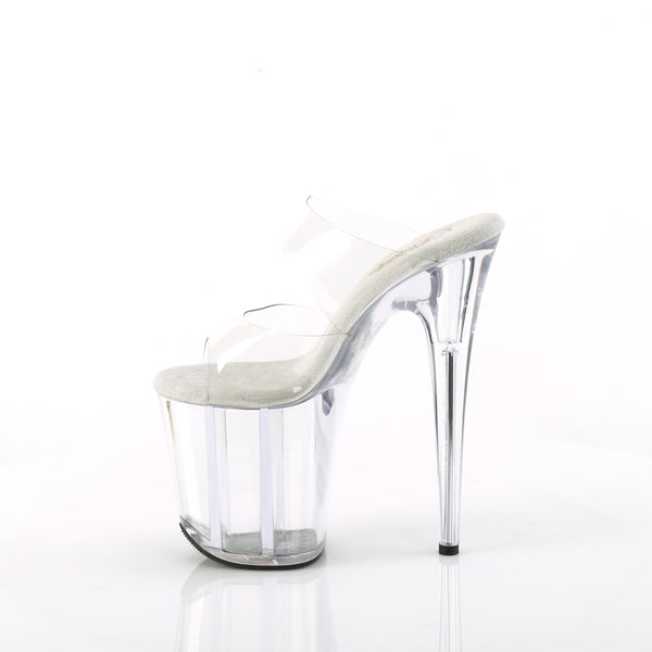 FLAMINGO-802 Plateau Pantoletten transparent von Pleaser – Ansicht 3