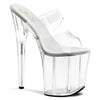 FLAMINGO-802 Plateau Pantoletten transparent von Pleaser