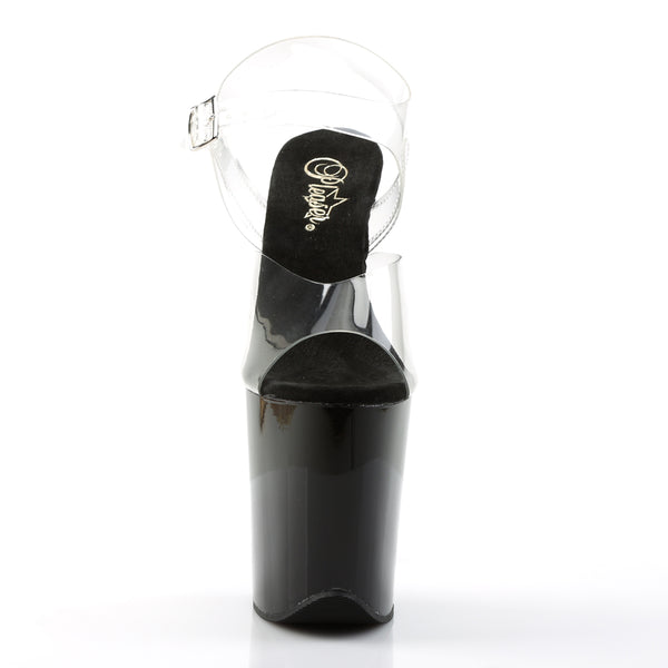 FLAMINGO-808 Plateau Sandaletten Schwarz Matt von Pleaser – Ansicht 2