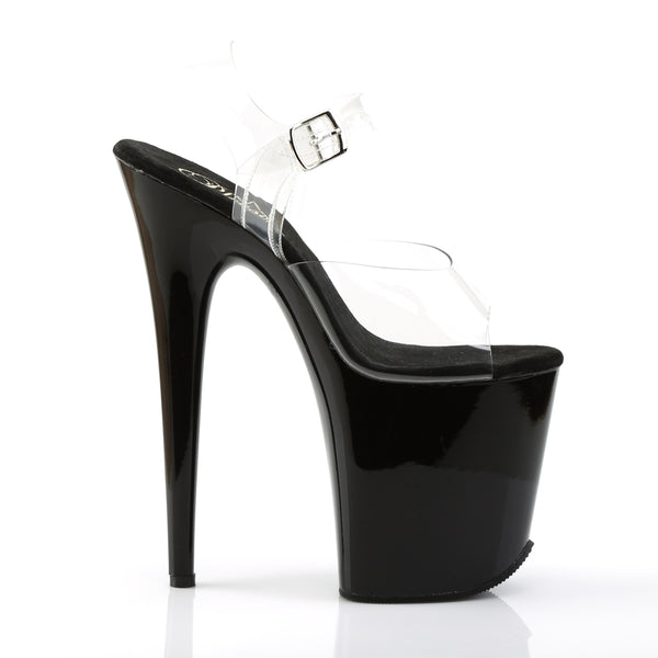 FLAMINGO-808 Plateau Sandaletten Schwarz Matt von Pleaser – Ansicht 5