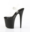 FLAMINGO-808 Plateau Sandaletten Schwarz/ Transparent von Pleaser – Ansicht 3