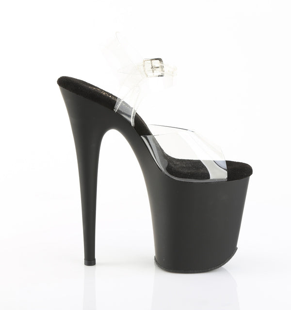 FLAMINGO-808 Plateau Sandaletten Schwarz/ Transparent von Pleaser – Ansicht 5