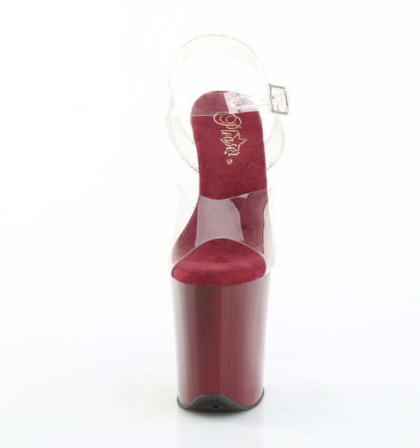 FLAMINGO-808 Plateau Sandaletten Rot von Pleaser – Ansicht 2