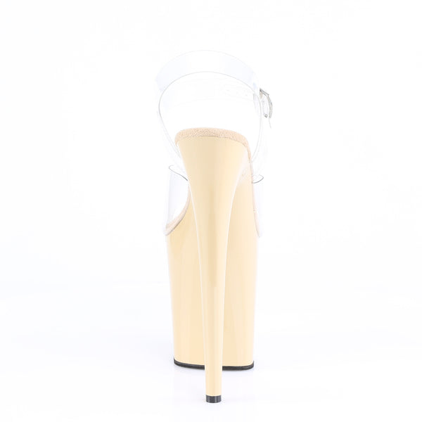 FLAMINGO-808 Plateau Sandaletten Beige Matt von Pleaser – Ansicht 4