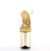 FLAMINGO-808 Plateau Sandaletten Gold Chrome von Pleaser – Ansicht 2