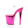 FLAMINGO-808 Plateau Sandaletten Pink Chrome von Pleaser – Ansicht 3