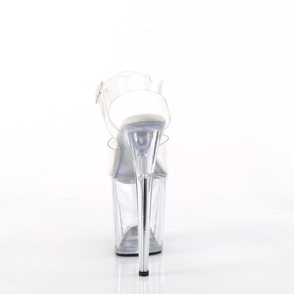 FLAMINGO-808 Plateau Sandaletten Transparent | Pleaser