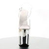 FLAMINGO-808 Plateau Sandaletten Silber | Pleaser
