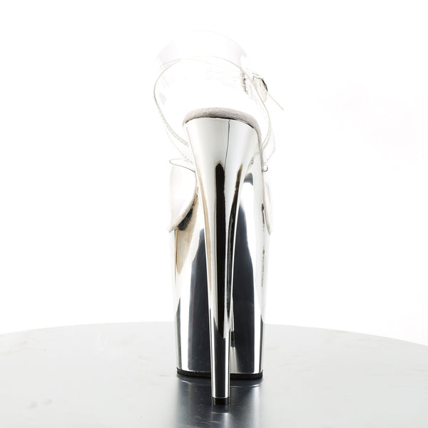 FLAMINGO-808 Plateau Sandaletten Silber | Pleaser