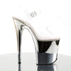 FLAMINGO-808 Plateau Sandaletten Silber | Pleaser