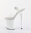 FLAMINGO-808 Plateau Sandaletten Weiß von Pleaser – Ansicht 3