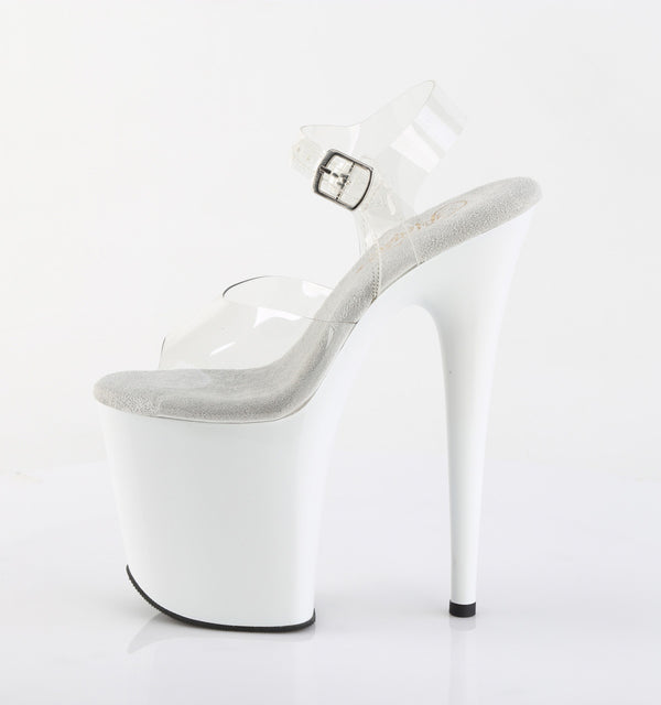 FLAMINGO-808 Plateau Sandaletten Weiß von Pleaser – Ansicht 3