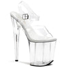FLAMINGO-808 Plateau Sandaletten Transparent von Pleaser
