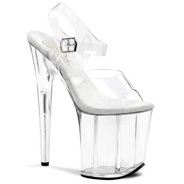 FLAMINGO-808 Plateau Sandaletten Transparent von Pleaser