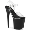 FLAMINGO-808 Plateau Sandaletten Schwarz/ Transparent von Pleaser