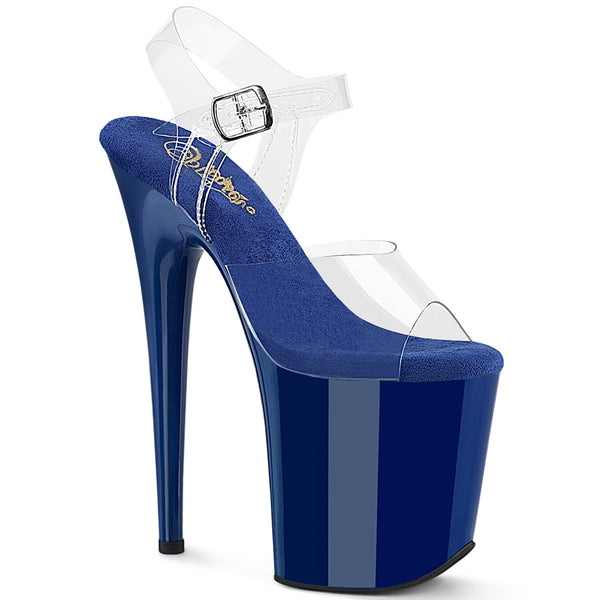 FLAMINGO-808 Plateau Sandaletten Blau von Pleaser