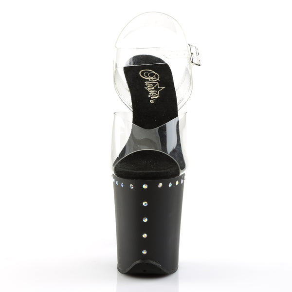 FLAMINGO-808ABLS Plateau Sandaletten schwarz | Pleaser