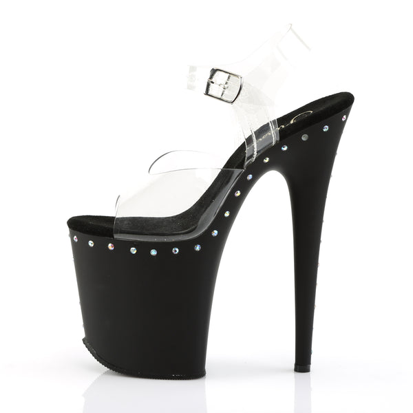 FLAMINGO-808ABLS Plateau Sandaletten schwarz | Pleaser