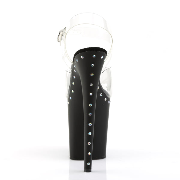 FLAMINGO-808ABLS Plateau Sandaletten schwarz | Pleaser