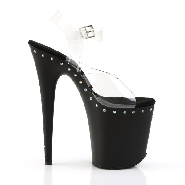 FLAMINGO-808ABLS Plateau Sandaletten schwarz | Pleaser