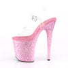 FLAMINGO-808CF Plateau Sandaletten - Pink Glitzer von Pleaser – Ansicht 3