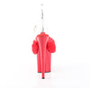 FLAMINGO-808FUR Plateau Sandaletten Rot Lack Kunstfell | Pleaser