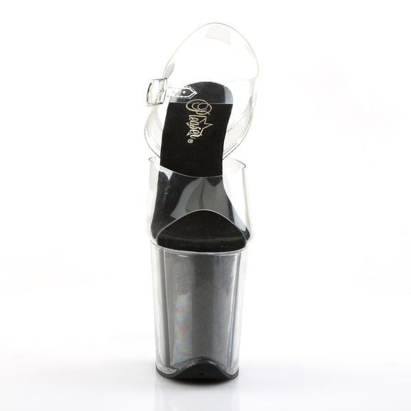 FLAMINGO-808G Plateau Sandaletten Schwarz | Pleaser