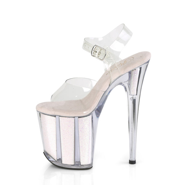 FLAMINGO-808G Plateau Sandaletten Opal Rosa von Pleaser – Ansicht 3
