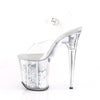 FLAMINGO-808GF Plateau Sandaletten Silber von Pleaser – Ansicht 3