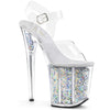 FLAMINGO-808GF Plateau Sandaletten Silber von Pleaser