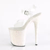 FLAMINGO-808LG Plateau Sandaletten Opal Rosa Glitzer von Pleaser – Ansicht 3