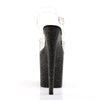 FLAMINGO-808MG Plateau Sandaletten Schwarz | Pleaser