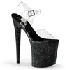 FLAMINGO-808MG Plateau Sandaletten Schwarz | Pleaser