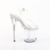 FLAMINGO-808MLS Plateau Sandaletten Transparent Strass | Pleaser