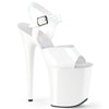 FLAMINGO-808N Plateau Sandaletten Weiß Lack | Pleaser