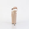 FLAMINGO-808N Plateau Sandaletten Beige Lack von Pleaser – Ansicht 4