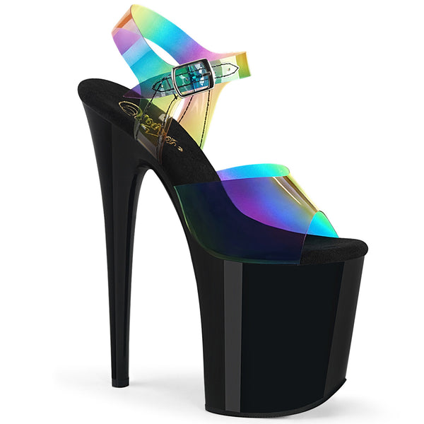 FLAMINGO-808RB Plateau Sandaletten Regenbogen von Pleaser