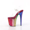 FLAMINGO-808RBG Plateau Sandaletten - Regenbogenmuster von Pleaser – Ansicht 3