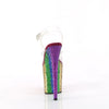 FLAMINGO-808RBG Plateau Sandaletten - Regenbogenmuster von Pleaser – Ansicht 4