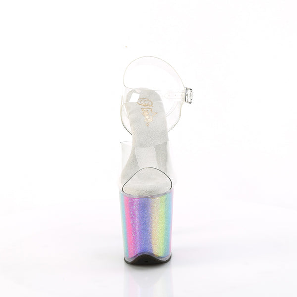 FLAMINGO-808RG-01 Plateau Sandaletten - Regenbogenmuster von Pleaser – Ansicht 2