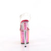FLAMINGO-808RG-02 Plateau Sandaletten - Regenbogenmuster Pinke Sohle von Pleaser – Ansicht 4