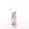 FLAMINGO-808RG-03 Plateau Sandaletten - Regenbogenmuster Glow von Pleaser – Ansicht 4