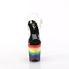 FLAMINGO-808RG-04 Plateau Sandaletten - Regenbogenmuster von Pleaser – Ansicht 2