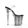 FLAMINGO-808SRS Plateau Sandaletten Silber Strass | Pleaser