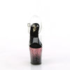 FLAMINGO-808SS Plateau Sandaletten Schwarz/Rosa | Pleaser