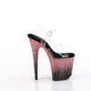FLAMINGO-808SS Plateau Sandaletten Schwarz/Rosa | Pleaser